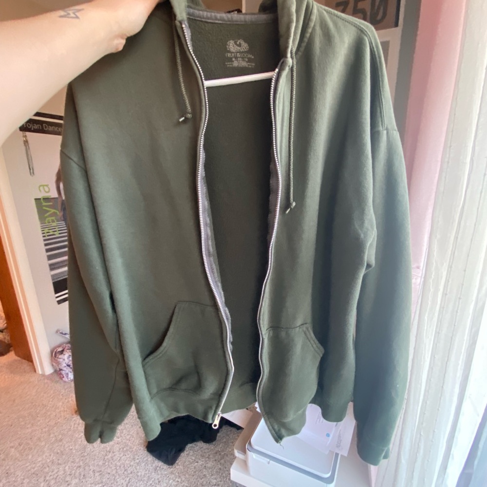 Oversized zip up